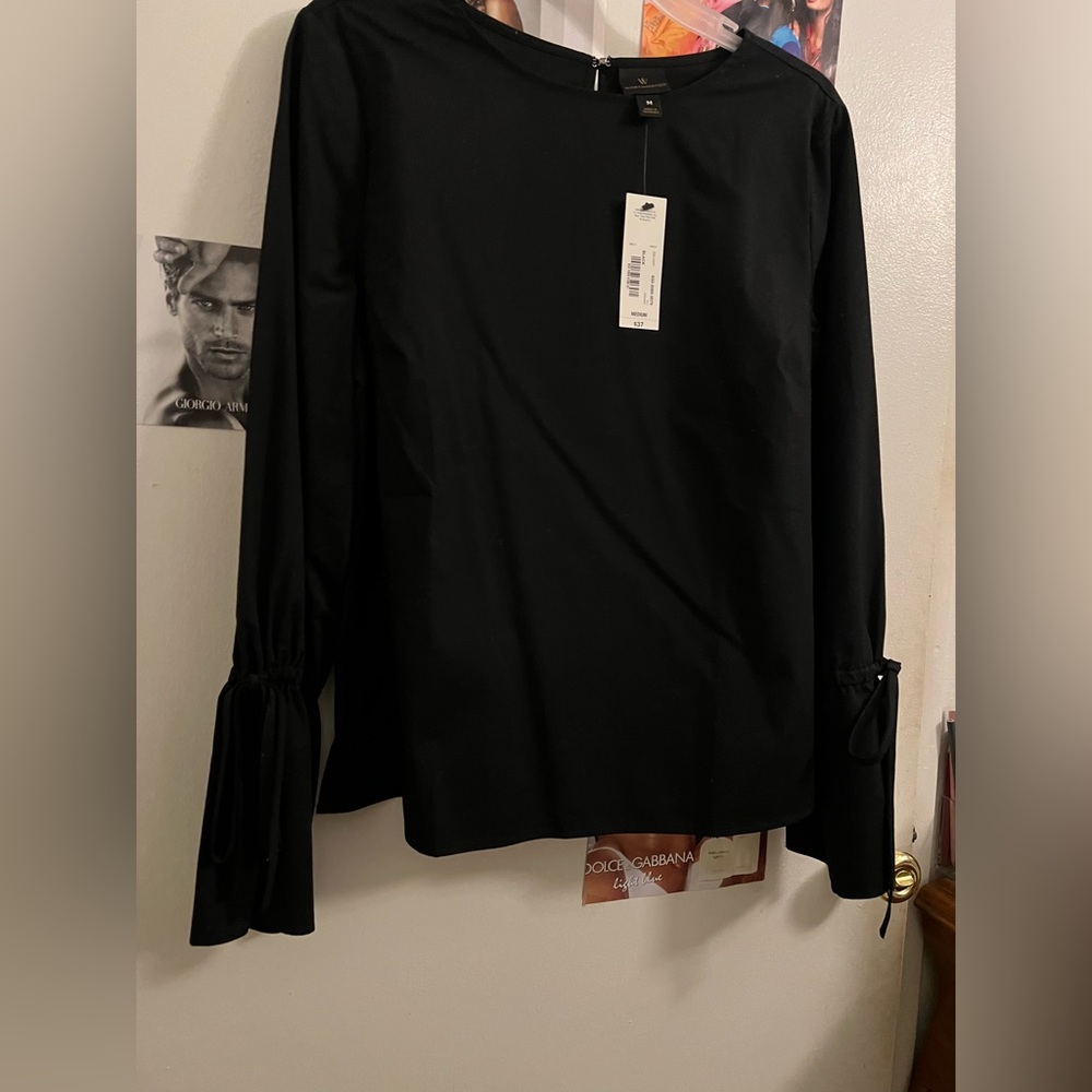 Worthington Black Long Sleeve Blouse
